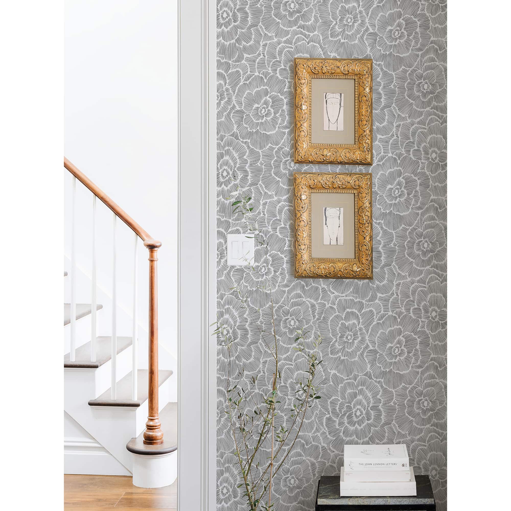 NuWallpaper Charcoal Saraya Peel & Stick Wallpaper